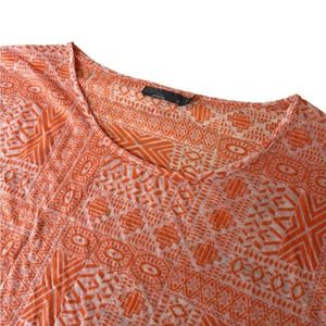Prana Flora Top Organic Blend Orange Burn-Out Top Size M